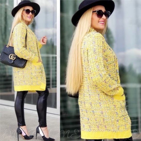 SUNSHINE Knit Cardigan - Yellow - Picture 2 of 5